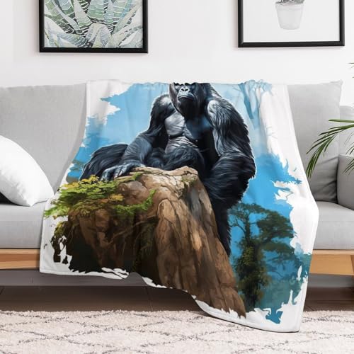 Manta de franela Gorilla mullida contra el frío en la cama 3