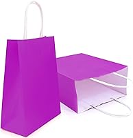 Vista 14 de YADIAN 12 bolsas de regalo de papel kraft con asa, bolsas de regalo azules de tamaño pequeño para Halloween, Navidad, cumpleaños, bodas