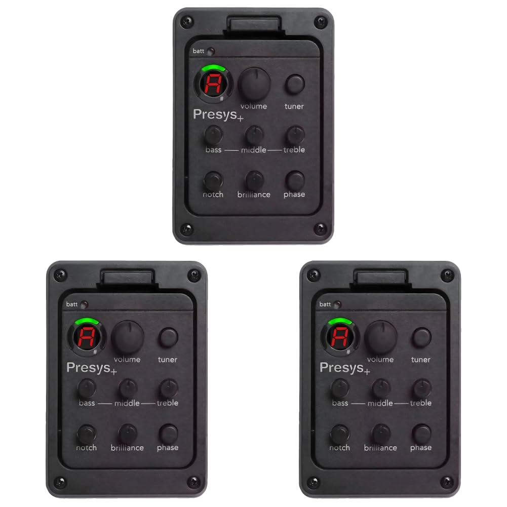 201 Classic Chitarra Acustica EQ Tuner Piezo Pickup Onboard Preamp System 4 Band per Fishman Presys+
