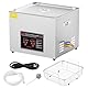 VEVOR Ultraschallreiniger 15 L professionelle 360 W Reinigungsmaschine mit Timer & Heizung, digitaler 40 kHz Ultraschallreiniger mit Korb für Uhrgläser Schmuckhalter Industrieteile Werkzeuge Silber