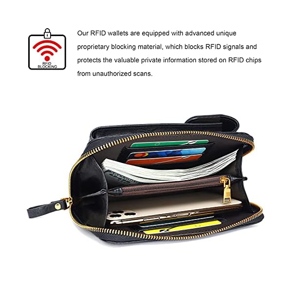 Cross-Body Shoulder Bag for Women PU Leather Cute Slim Handbag Cell Phone Purse Chain Pouch Valentine's Day Gift/Gift Box 35024BLACK - Image 5