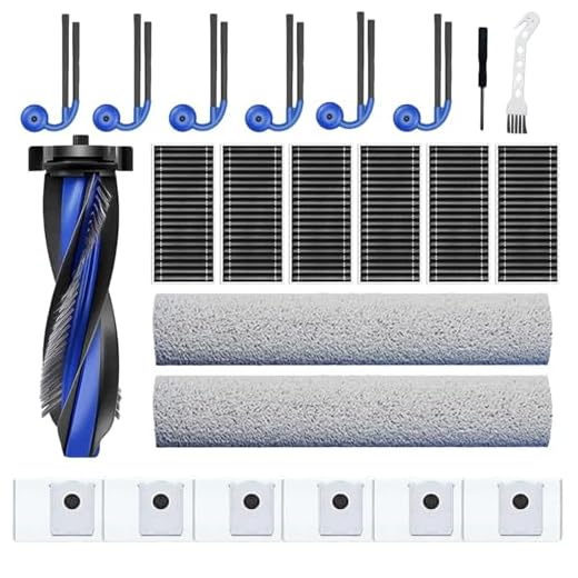 23 Stück T90 Pro Zubehör für ECOVACS DEEBOT T90 PRO Omni / T90 Staubsauger-Ersatzteile, 1 Hauptbürste, 2 Mopprollen, 6 HEPA-Filter, 6 Staubbeutel, 6 Seitenbürsten, 2 Reinigungswerkzeuge