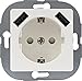 Produktbild SCHUKO-ST-DOSE+2USB Schutzkontaktsteckdose UP mit USB-Modul 0240130104 Ws.priml