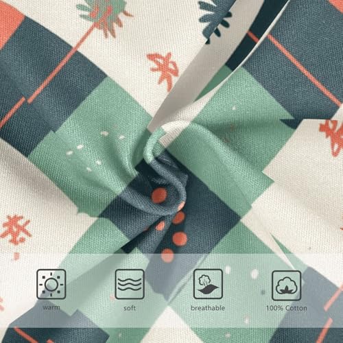 KLL Buffalo Plaid Green Black Toddler Boys' Pure Cotton Underwear Briefs Breathable Children Panties3