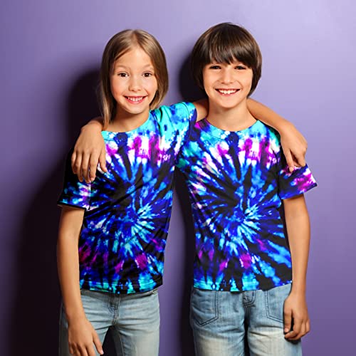 Image of Kids Tie Dye Shirt 6-18 Years Children Hippies Senior Tie-Dye Tee Tshirt for Boys' Girls'