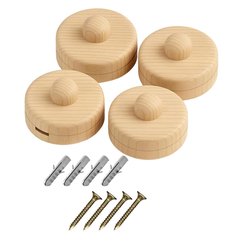 CTRLZS 4pcs Tapestry Hangers 4pcs Tapestry Wall Hanging Wooden Rug Hangers for Wall Hangings Quilt Hangers for Wall Hangings Decorate with Your Blanket and Tapestry Hangers Wooden Wall Clips for Hangi