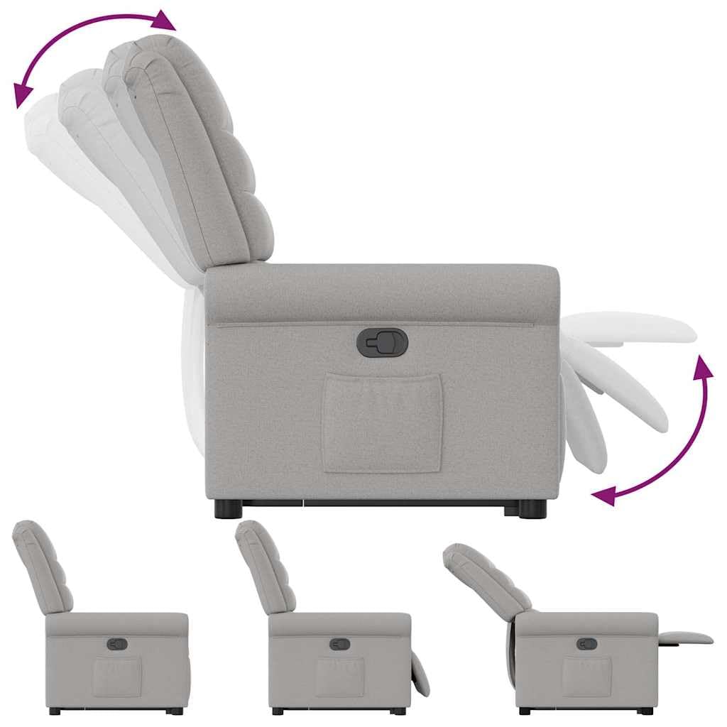 Sillón elevador reclinable gris nube