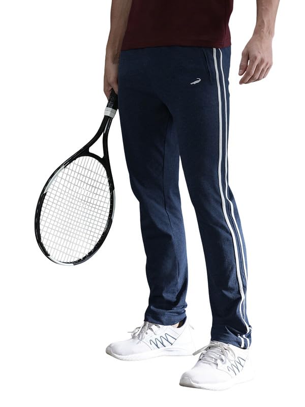 Image of CROCODILE Men Solid Slim Fit Track Pant | Single Jersey Fabric | Drawstring Waist | 3 Pockets