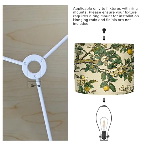 Image of Nuxovilar Lamp Shades Set of 2, 13 inch Top x 13 inch Bottom x 10 inch High (Spider)