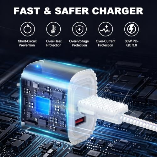 Image of Aolcev for iPhone Charger Fast Charging Pearl USB C Wall Charger Block 30W