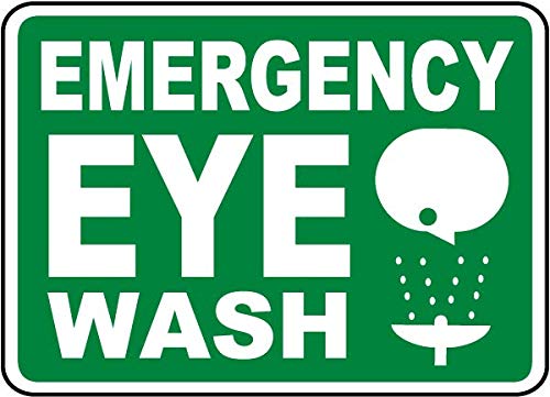 UV printed Waterproof Sign Foam Board |Emergency Eye Wash Label | | Double side tape|SIZE: 160mm X 100mm-image-46