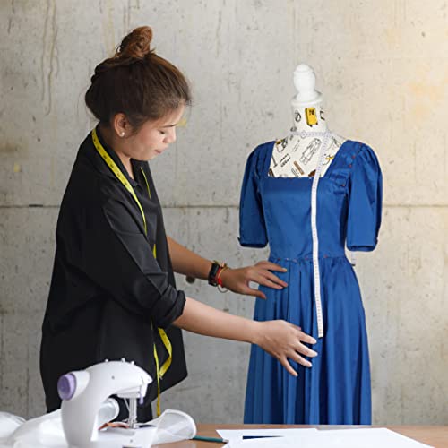 Relaxdays Schneiderpuppe weiblich, höhenverstellbar bis 167 cm, Schaufensterpuppe Nähen, Größe 34-38, Dekobüste, Creme