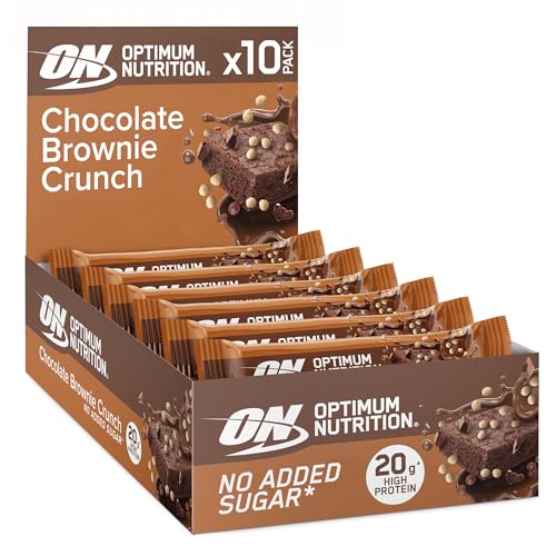 Optimum Nutrition Chocolate Brownie Crunch Protein Bar, 10 x 65 g