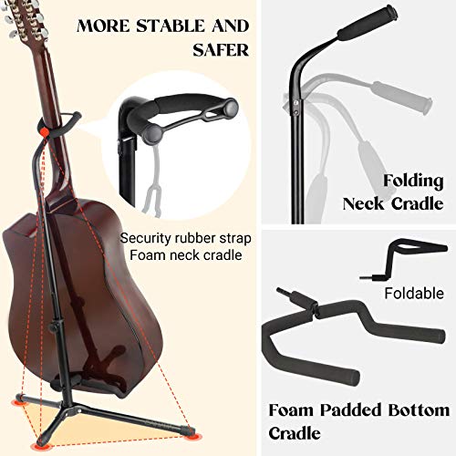 CAHAYA Support de Guitare Pliable et Détachable avec Support de Cou en Mousse Adapté pour Guitare Acoustique, Classique… - Les Beatles, Paul McCartney, John Lennon, RIngo Starr, George Harrison CAHAYA Support de Guitare Pliable et Détachable avec Support de Cou en Mousse Adapté pour Guitare Acoustique, Classique… – Image 6