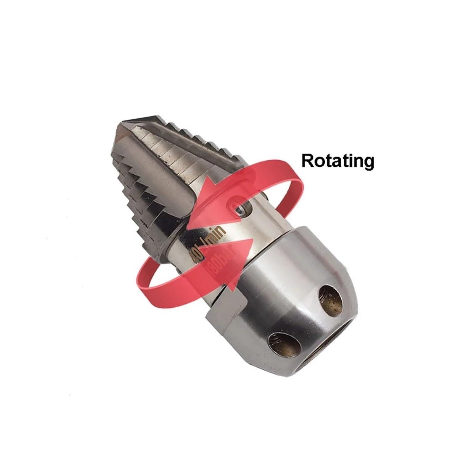 Boquilla rotativa para alcantarilla, 1/2 3/8, 50-300bar | Boquilla de alta presión para limpieza de lodo, acero inoxidable, altura 0-5,9in, rosca 1/2(1l2 female 30LPM)