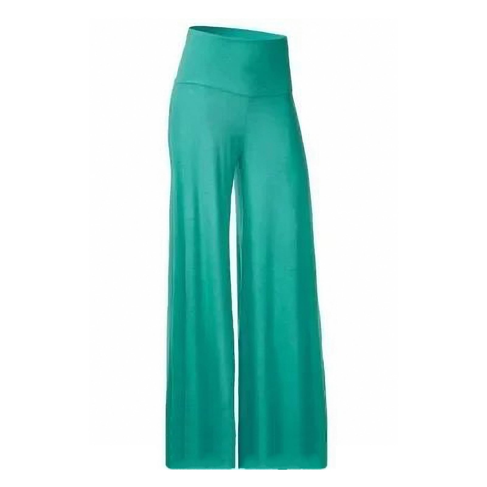 Dawery Womens Wide High Waist Wide Leg Long Pants Leg Pants Loose Stretch Chiffon Solid Trousers