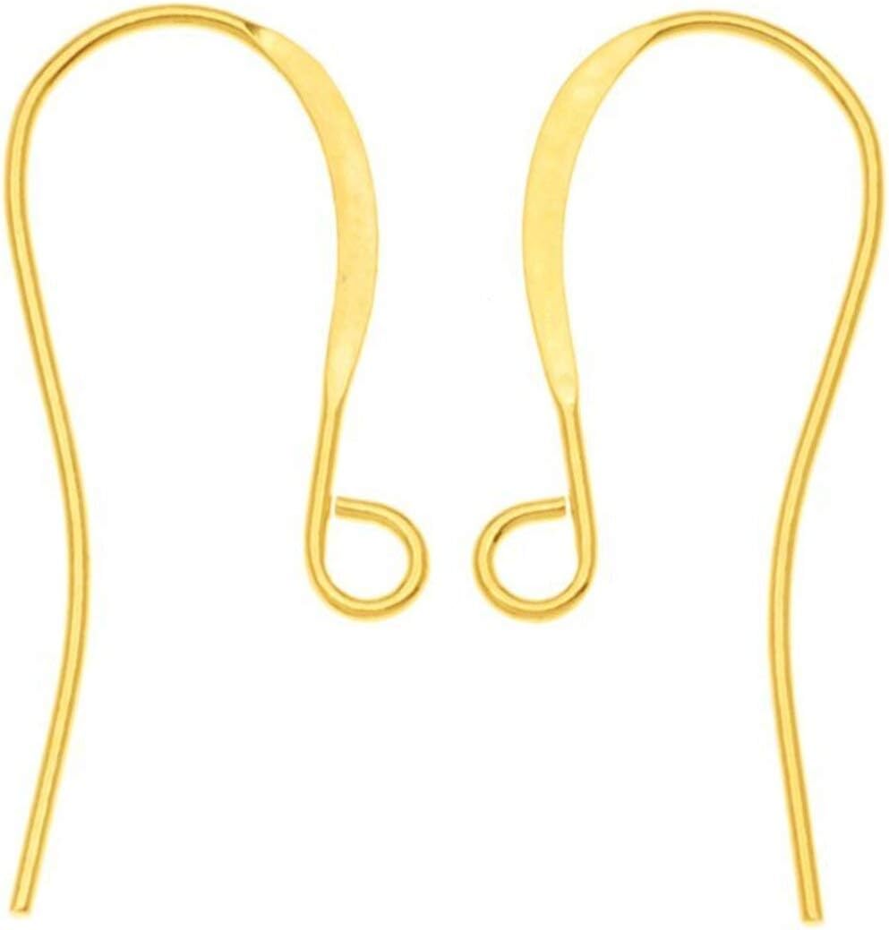 UnCommon Artistry Long Elegant Style Plated Earring Hooks (50) (Gold Plated)