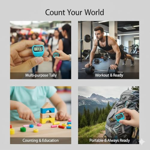 Image of SHOPOLIFE Small Hand Tally Finger Ring Counting Device, Jap Counting Device for Mantra Jaap, Digital Head Electronic Tally Counter, 5 Digit (99999) Counter, 1 Pc, Multicolor