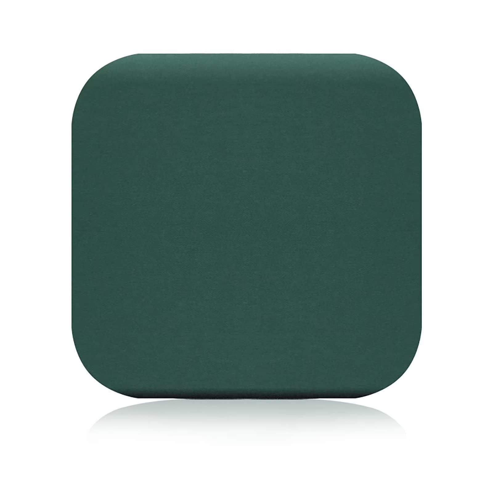 ZIBENE Stool Cushions Square 18 Inch, Seat Pads for Counter Stools, Dining Room Chair Cushions Non Slip Rubber Back, 4cm/1.6 In Thick Memory Foam Seat Cushion for Bar, Bistros, Café Deep Green