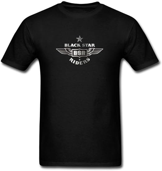 JUXING Mens Black Star Riders BSR Logo T-shirt Size L ColorName Short Sleeve : Amazon.ca 