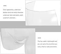 Vista 3 de Soporte de exhibición de pantaletas, estante de exhibición de ropa interior transparente, modelo de cadera para presentación de ventana de tienda