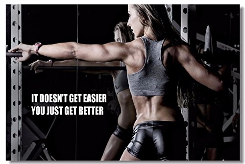 1x Poster Fabric Bodybuilding Men Girl Fitness Workout Quotes Motivational Inspiration Muscle Gym Font 35.5x23.5