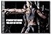 1x Poster Fabric Bodybuilding Men Girl Fitness Workout Quotes Motivational Inspiration Muscle Gym Font 35.5x23.5" (90x60cm) (017)