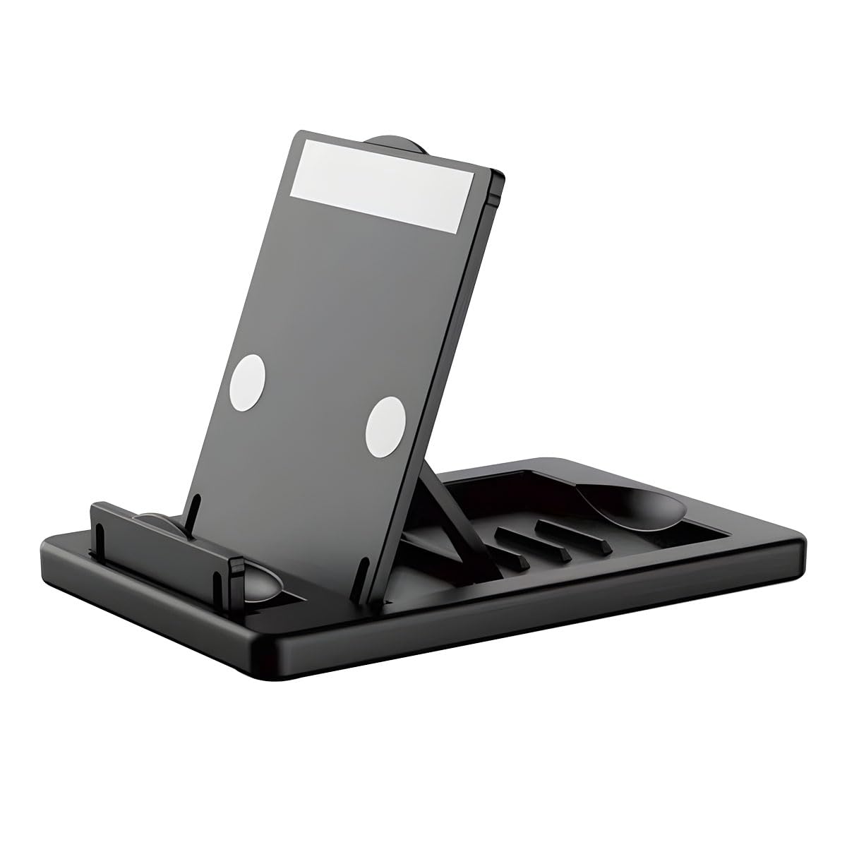 LIRAMARK Portable Tabletop Tablet Stand Mobile Holder, Desktop Stand, Cradle, Dock for iPad, Smartphone, Kindle, E-Reader, Fully Foldable, Adjustable Angle, Black — Amazon image 10