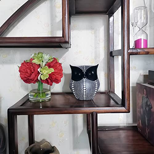 Howfield Resin Owl Statue Home Decor - Black Owl Sculpture, Bird Statue, Small Accents For Bedroom, Office, Garden, Bookshelf, Tv Stand Figurines(Black) #TOP4