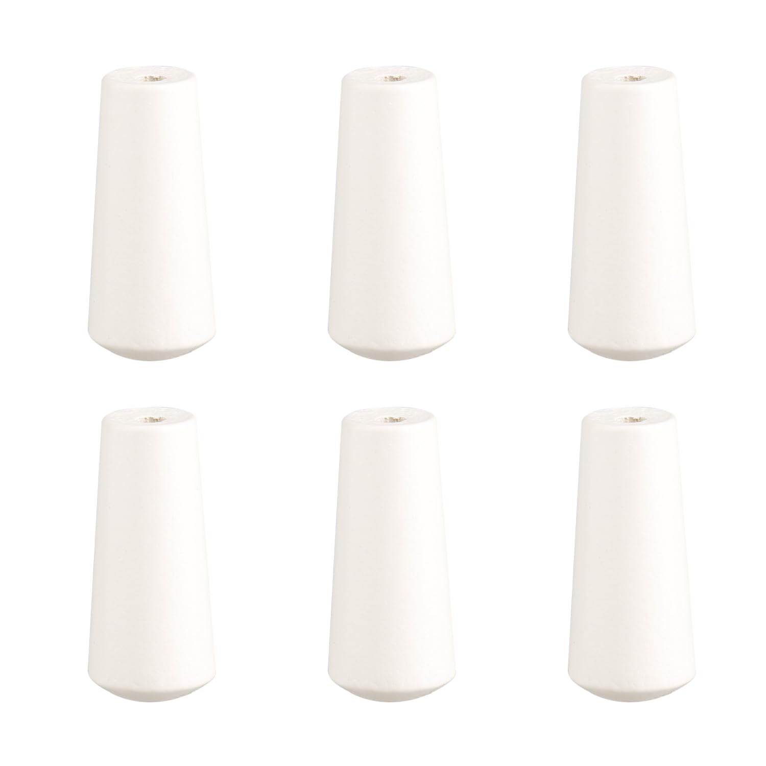 Bojueshaw 6pcs Wooden Blind Cord Ends,White Safety Pull Knobs,Replacement Tassels,Hanging Small Pendants for Window Blinds & Shades