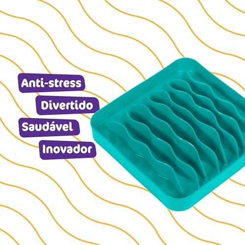 PET GAMES - Comedouro Funcional Flexivel e Lento Que Atiça a Procura por Alimentos para Cães e Gatos