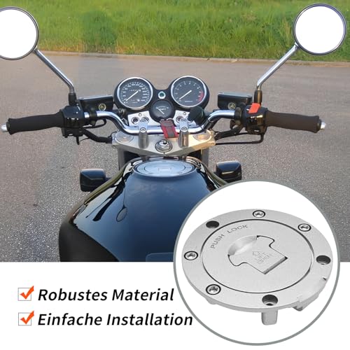 MospdyGear DE0025-HMR Tankverschluss mit Schloss Schlüsseln, Ersatz für Honda CBR600 CBR250 CBR1000 CB250 CB400 VFR800 VTR1000