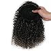 ROSESSEA Afro Puff Drawstring Ponytail - Grey Curly Hair Short Afro Kinky Curly Hair Piece for African American Extension Synthetic