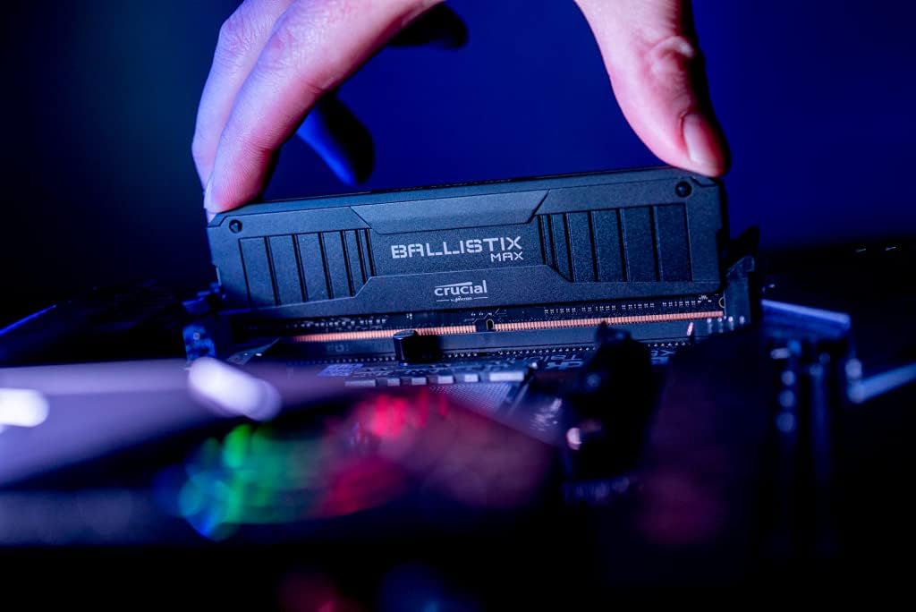 Crucial Ballistix MAX BLM2K8G51C19U4B 5100 MHz, DDR4, DRAM, Desktop Gaming Memory Kit, 16GB (8GB x2) CL19, Black