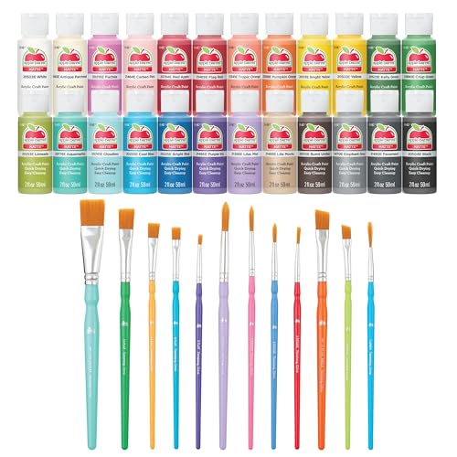 Apple Barrel Acrylic Craft Paint Kit, Matte Finish, 36 pc, Assorted