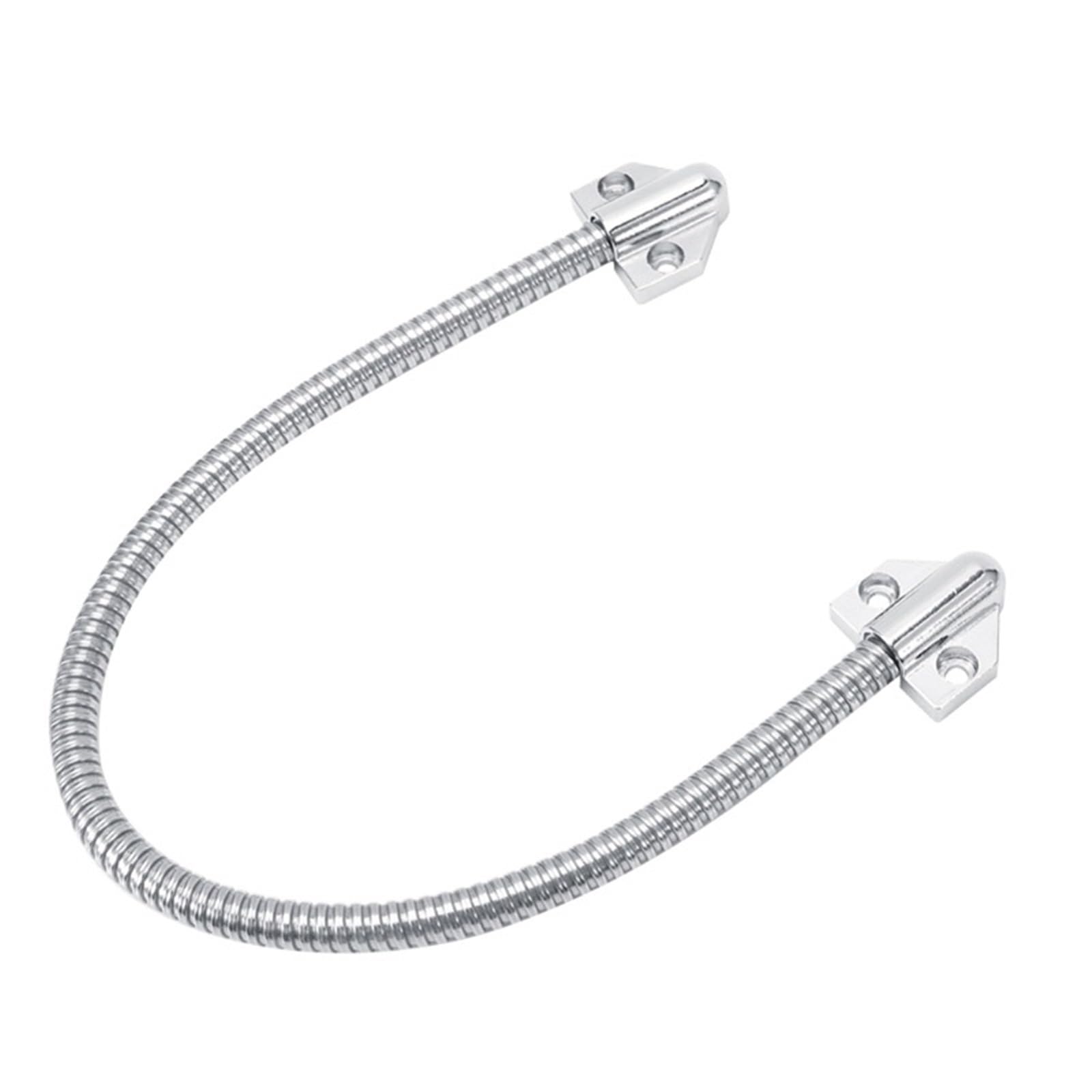 Door Cable Protector Flexible Armored Door Loop Alloy Wire Protector with Ends 16" Long 1/2" OD Home Access Control Accessories