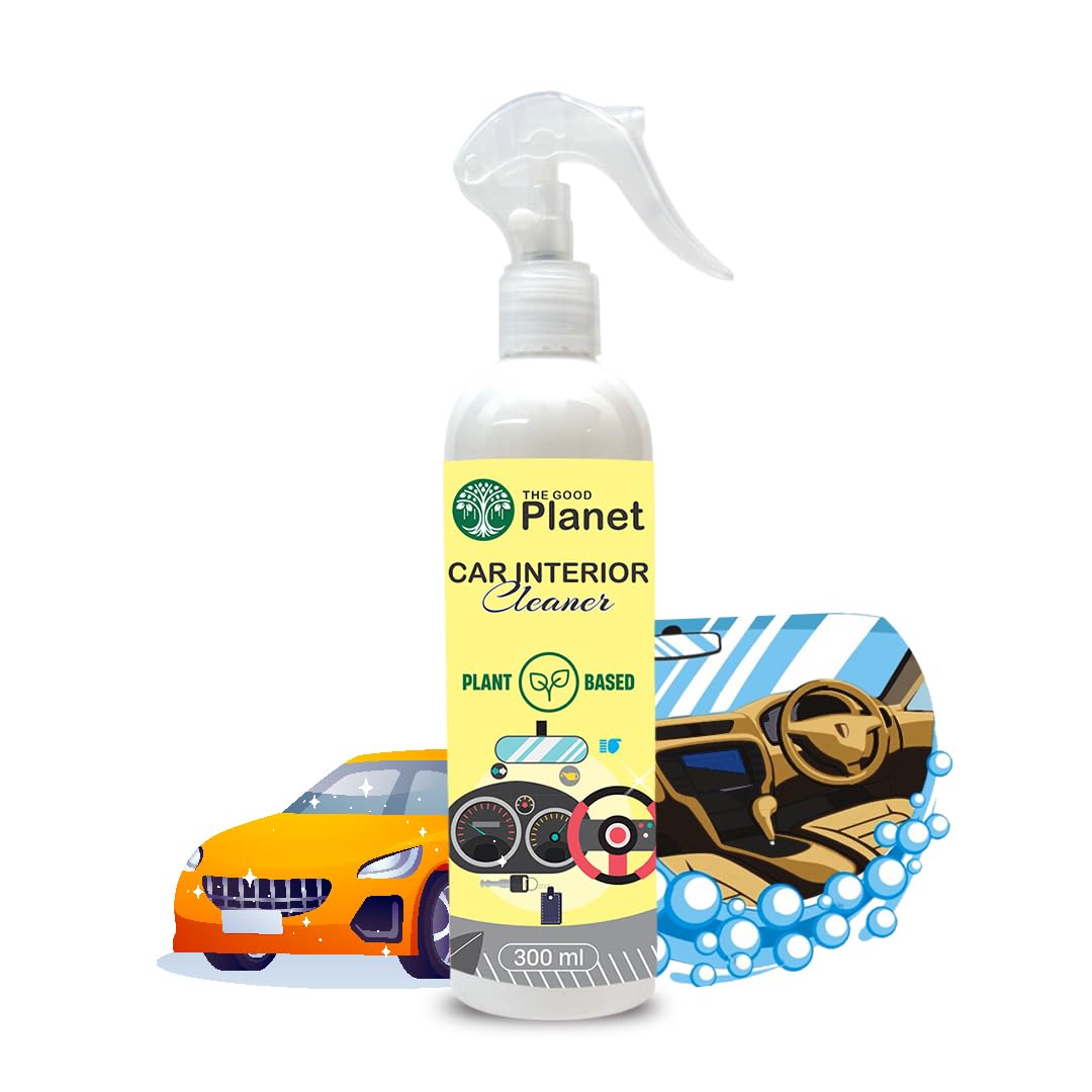 The Good Planet Car Interior Cleaner Spray | Plant Based Car Cleaning Liquid for Plastic, Leather, Vinyl, Rubber, and Carpet | Ideal for Car Seat Cleaner, and Car Glass Cleaner | 300 ml-image-47