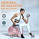 TRESKO Gymnastikball mit GRATIS Übungsposter inkl. Luftpumpe - Yogaball BPA-Frei | Sitzball Büro | Anti-Burst | 300 kg,Rose-Gold,75cm (für Körpergröße 175 - 185cm)