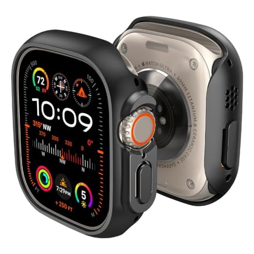 Spigen for Apple Watch Ultra 3/2/1 Case, Thin Fit 49mm Lightweight Hard PC Cover - Black