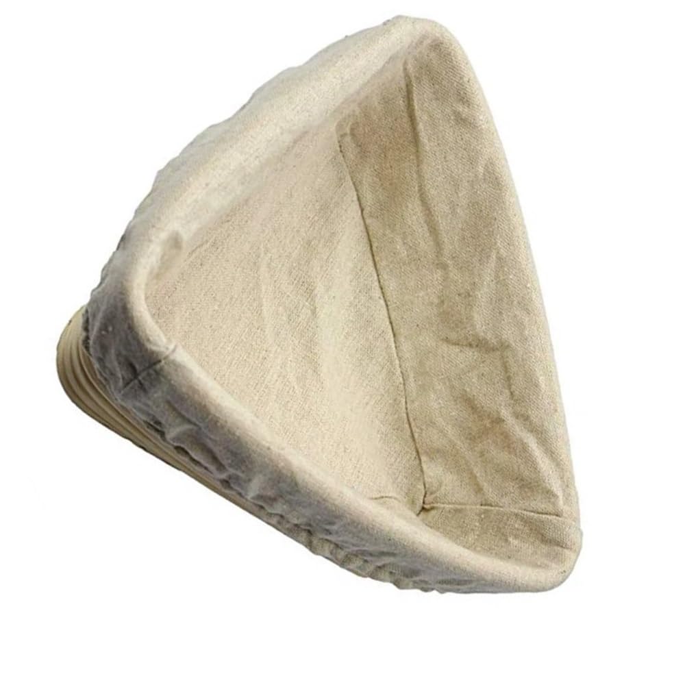 Cestino per la Prova del Pane, 1 Cestino da lievitazione Triangolare in Rattan con Rivestimento, Diverse Misure for la panificazione(23X23X8cm)