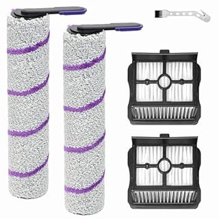DianSung Brosse à rouleaux de pièces de rechange pour Rowenta X-Clean 10, pour Narwal S20 Pro accessoires l'aspirateur humide et sec, rouleau de brosse 2 + 2 filtres + brosse de nettoyage