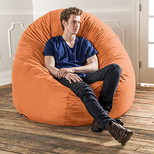 Jaxx 6 Foot Cocoon Large Bean Bag Chair For Adults, Mandarin #TOP5