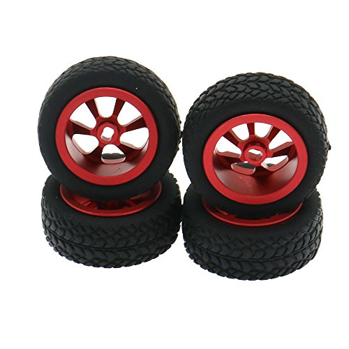 RCAWD RC Tires and Wheel Rims for 1/28 Wltoys,4 Pack Aluminum Alloy Rim Wheel for RC Car K989 K969 P929 Drift Racing Rally Kyosho Mini-Z Mini-Q Off Road Hopup Upgraded Parts Red-1 RCAWD RC Tires and Wheel Rims for 1/28 Wltoys,4 Pack Aluminum Alloy Rim Wheel for RC Car K989 K969 P929 Drift Racing Rally Kyosho Mini-Z Mini-Q Off Road Hopup Upgraded Parts Red-1