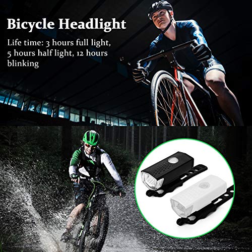 Lanterna para bicicleta à prova d'água USB frontal recarregável LED para bicicleta Lâmpada para cic