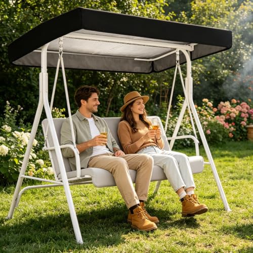 Techo columpio proteccion UV toldo impermeable de tela resistente para porche 4