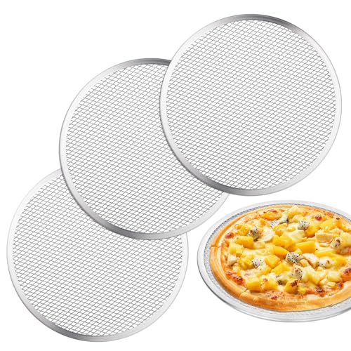 3 Pack Pizza Screen 12 Inch Pizza Pan for Oven