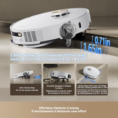 Image of DREAME L50 Ultra Robot Vacuum and Mop White, 19,500Pa Suction, with Auto-Empty and Mop Self-Cleaning, Precise Obstacle Avoidance, HyperStream Detangling DuoBrush