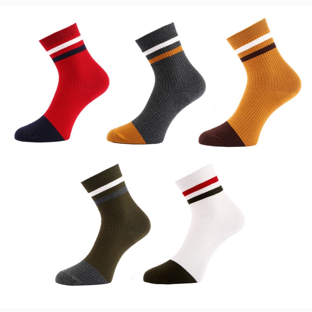 5 Pares de Calcetines de algodón for Hombre, Calcetines Transpirables de Negocios for Hombre