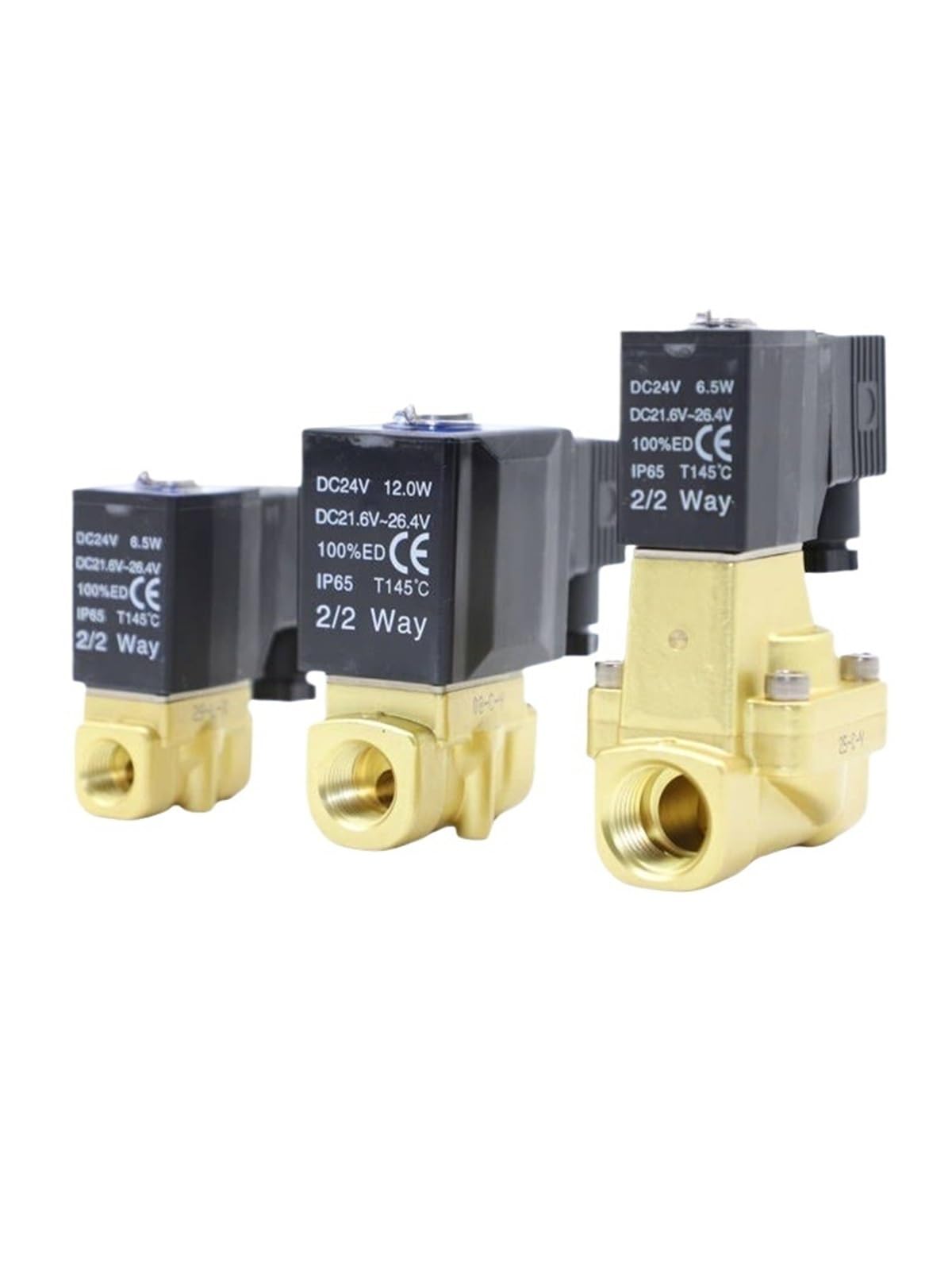 Électrovanne 1/2" 3/4" 1" laiton 12V pour contrôle eau gaz huile et carburant sous 20 bars