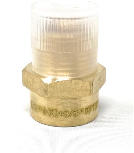 Miniatura 8 de Rosca G (Métrica BSPP) Macho a NPT Rosca Adaptador de tubería hembra - Adaptador sin plomo (38 pulgadas)